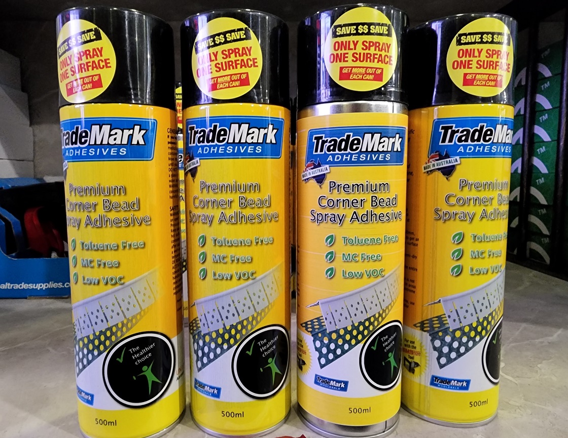 TradeMark Premium PVC Corner Bead Spray Adhesive 500ml 12/ctn